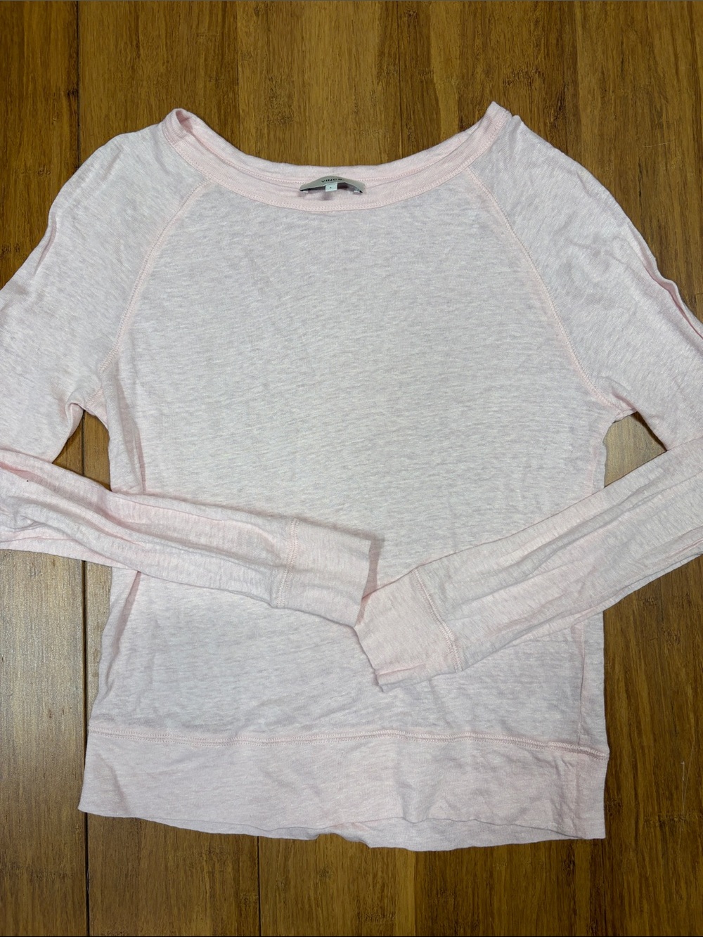 Vince 100% Linen Light Pink Long Sleeve size Small